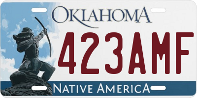 OK license plate 423AMF