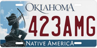 OK license plate 423AMG