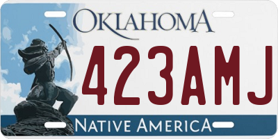 OK license plate 423AMJ