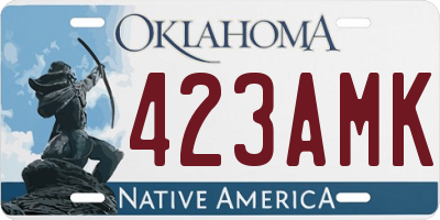 OK license plate 423AMK