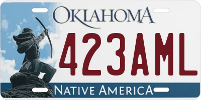 OK license plate 423AML