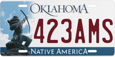 OK license plate 423AMS