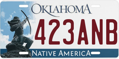 OK license plate 423ANB