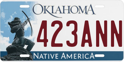 OK license plate 423ANN