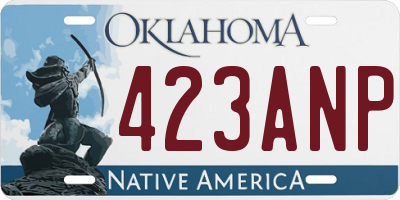 OK license plate 423ANP