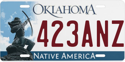 OK license plate 423ANZ