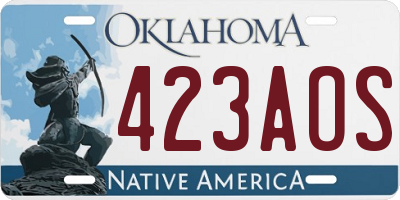 OK license plate 423AOS