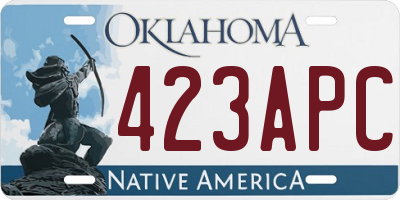 OK license plate 423APC