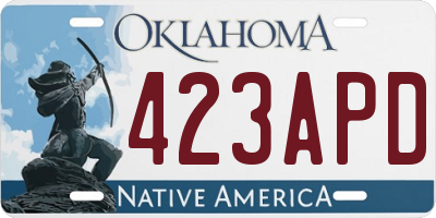 OK license plate 423APD