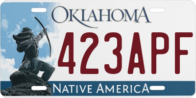 OK license plate 423APF