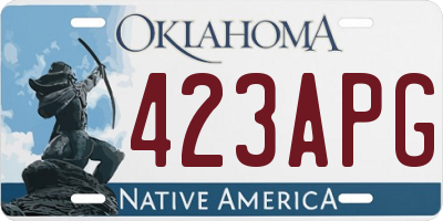 OK license plate 423APG