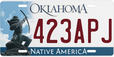 OK license plate 423APJ