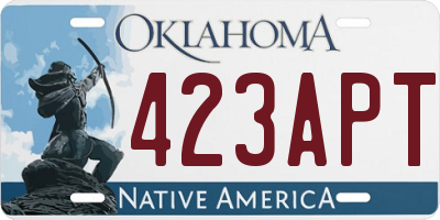 OK license plate 423APT