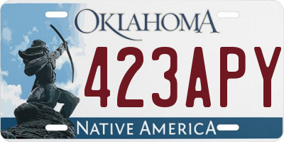 OK license plate 423APY