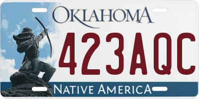 OK license plate 423AQC