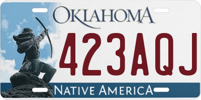 OK license plate 423AQJ