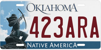OK license plate 423ARA