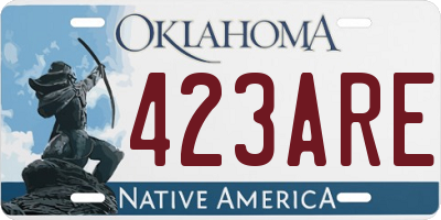 OK license plate 423ARE