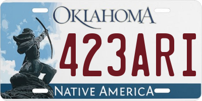OK license plate 423ARI