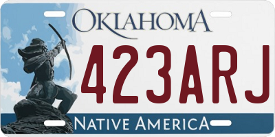 OK license plate 423ARJ