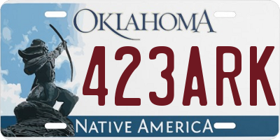OK license plate 423ARK