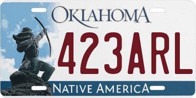OK license plate 423ARL