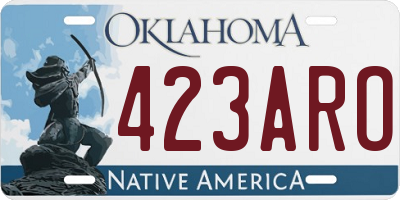 OK license plate 423ARO