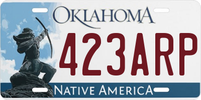 OK license plate 423ARP