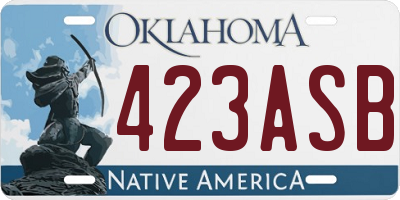OK license plate 423ASB