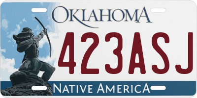 OK license plate 423ASJ