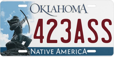 OK license plate 423ASS