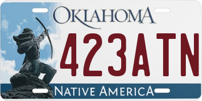 OK license plate 423ATN