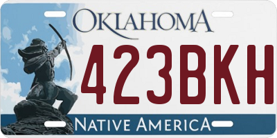 OK license plate 423BKH