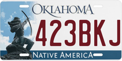 OK license plate 423BKJ