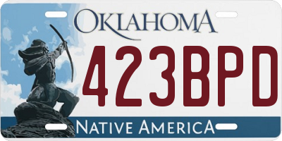 OK license plate 423BPD