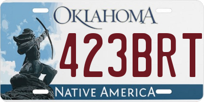 OK license plate 423BRT