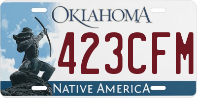 OK license plate 423CFM