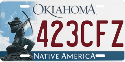 OK license plate 423CFZ
