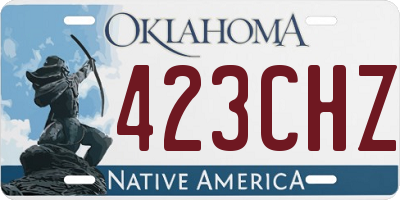 OK license plate 423CHZ