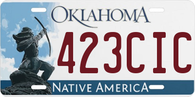 OK license plate 423CIC