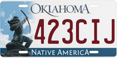 OK license plate 423CIJ