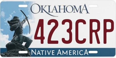 OK license plate 423CRP