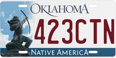 OK license plate 423CTN