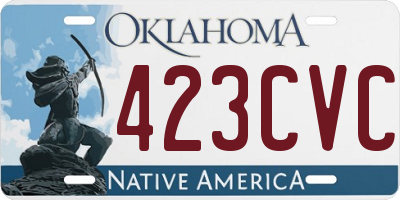 OK license plate 423CVC