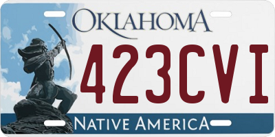 OK license plate 423CVI