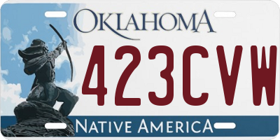 OK license plate 423CVW