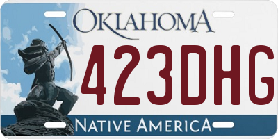 OK license plate 423DHG