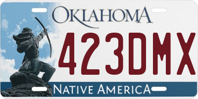 OK license plate 423DMX