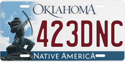 OK license plate 423DNC