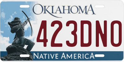 OK license plate 423DNO